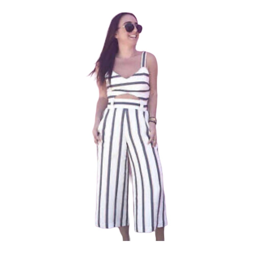Saylor Lianna Lined Stripe Jumpsuit S
